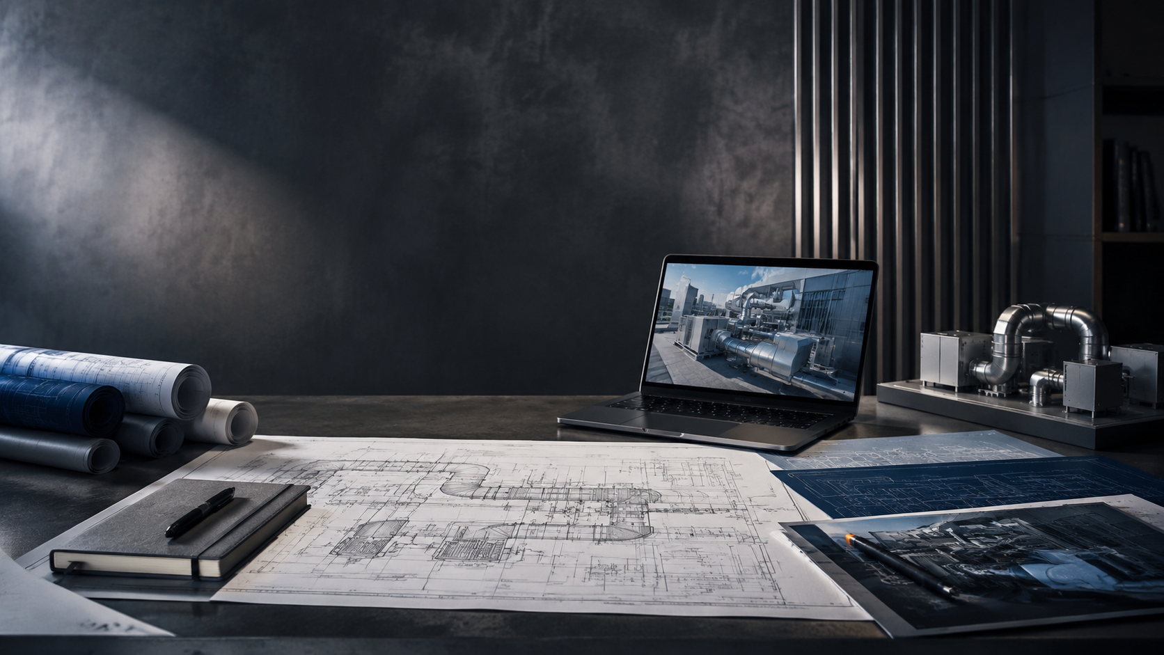 HVAC system blueprints and project plans