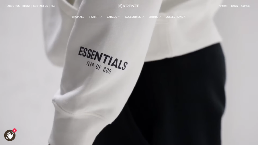 Krenze website preview.