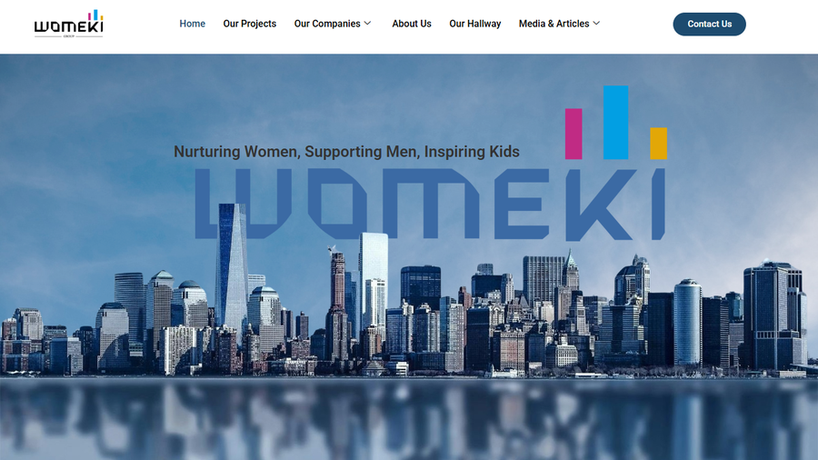 Womeki Group website preview.